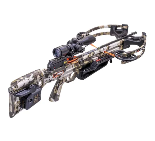 Wicked Ridge Invader M1 Crossbow Package, buy Invader M1 crossbow, 390 FPS crossbow, ACUdraw crossbow, lighted scope crossbow, lightweight hunting crossbow, made in USA crossbow, crossbow with Alpha-Nock bolts, beginner-friendly crossbow, compact crossbow for blinds, Wicked Ridge crossbows for sale, Crossbow Supplies crossbows