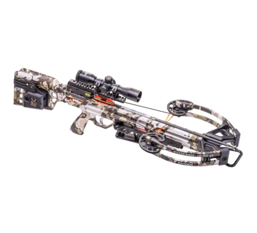 Wicked Ridge Invader M1 Crossbow Package, buy Invader M1 crossbow, 390 FPS crossbow, ACUdraw crossbow, lighted scope crossbow, lightweight hunting crossbow, made in USA crossbow, crossbow with Alpha-Nock bolts, beginner-friendly crossbow, compact crossbow for blinds, Wicked Ridge crossbows for sale, Crossbow Supplies crossbows
