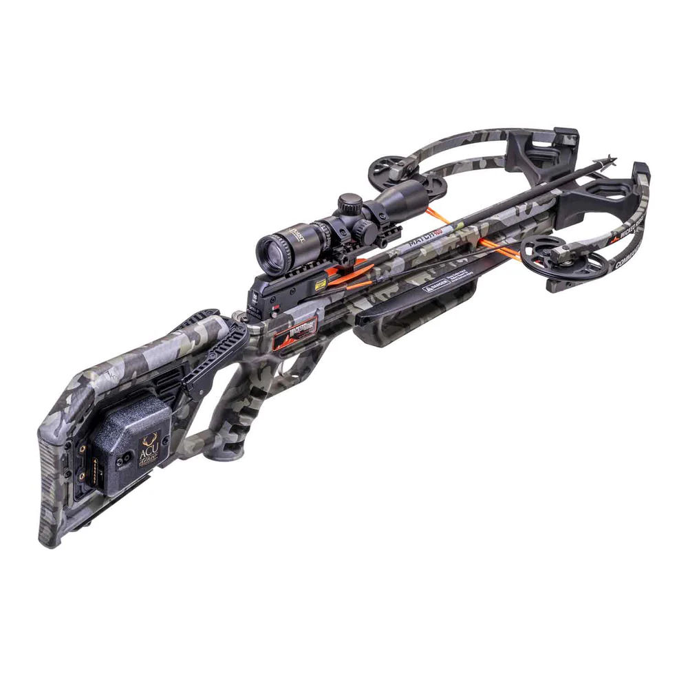 Wicked Ridge Commander M1 ACUdraw Crossbow Package, buy Wicked Ridge Commander M1 crossbow, lightweight ACUdraw crossbow, 380 FPS crossbow, compact hunting crossbow, crossbow with ACUdraw cocking system, Wicked Ridge crossbows for sale, T5 trigger crossbow, hunting crossbows with 4x Multi-Line Scope, crossbows under 6 lbs, beginner-friendly crossbow package, crossbow with effortless cocking, premium compact crossbow, Wicked Ridge crossbow deals, Crossbow Supplies crossbows, high-performance lightweight crossbow