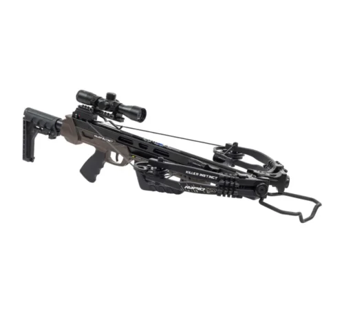 Killer Instinct Rapid 420 Crossbow Package, buy Rapid 420 crossbow, 420 FPS crossbow, high-speed crossbow, precision aluminum barrel crossbow, adjustable buttstock crossbow, X-Lok foregrip, Killer Instinct crossbows for sale, HYPR Lite bolts, crossbow with Lumix 4x32 scope, deadly hunting crossbow, quiet hunting crossbow, Crossbow Supplies crossbows, powerful tactical crossbow package, compact hunting crossbow