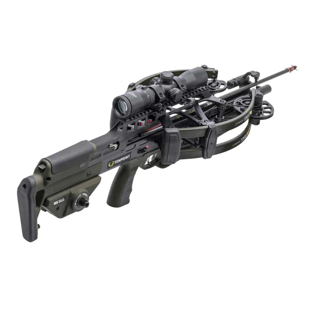 TenPoint TRX26, TenPoint TRX26 Moss Green Crossbow, TRX26 crossbow, compact hunting crossbow, reverse-draw crossbow, ACUslide MAXX, RangeMaster 100 scope, TriggerTech trigger, ZERO-Trac Barrel, GUIDE-Lock Arrow Rest System, CenterPunch HPX arrows, hunting crossbow, fast crossbow, 460 FPS crossbow, lightweight crossbow, precision crossbow, durable crossbow, best crossbow for hunting, crossbow package, crossbows for sale, buy crossbow online, Crossbow Supplies, global shipping crossbows, high-performance crossbow, silent cocking crossbow, ambidextrous safety crossbow, best crossbow deals