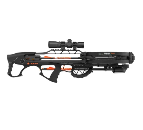 Ravin R29X Crossbow Package, buy Ravin R29X crossbow, 450 FPS crossbow, silent cocking system crossbow, compact hunting crossbow, HeliCoil technology crossbow, illuminated scope crossbow, anti-dry fire safety crossbow, carbon arrow crossbow package, premium hunting crossbow, crossbow with quiver, lightweight powerful crossbow, Crossbow Supplies crossbows